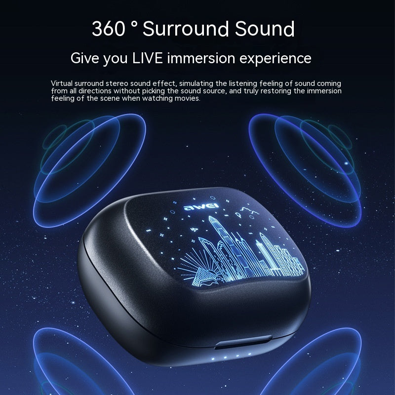 AWEI T53ANC Active Noise Reduction ENC Noise Reduction True Wireless Tws Bluetooth Headset