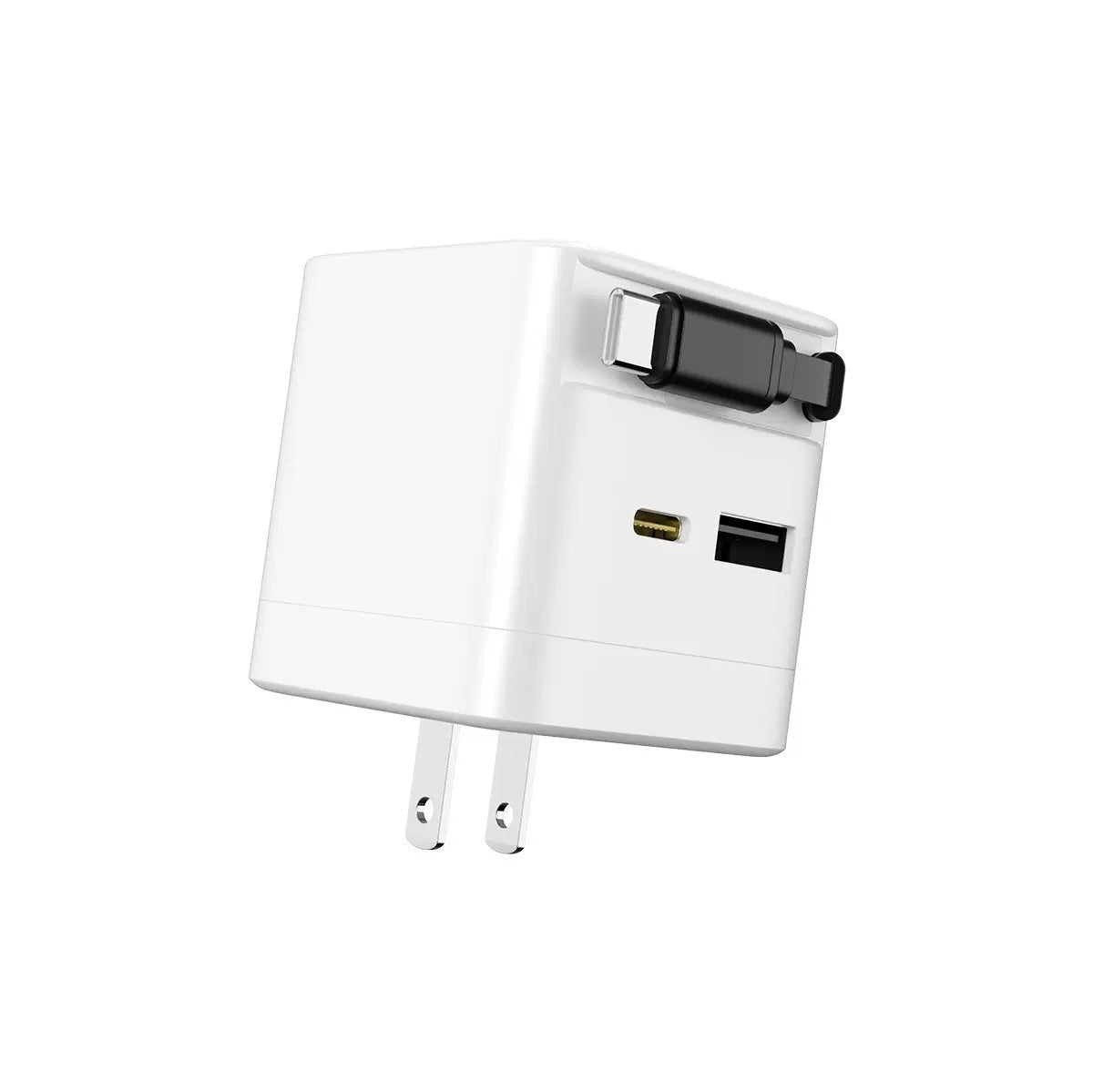 30W GaN Retractable Fast Charger Compatible With AC Multi-port Chargers