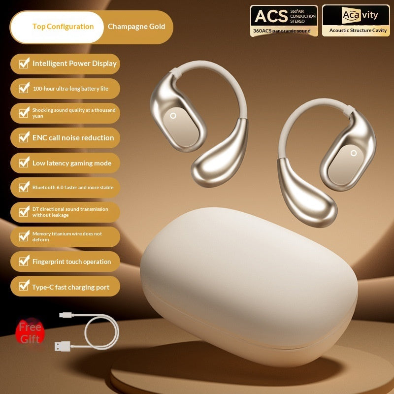 New Bone-conduction True Wireless Bluetooth Earphones