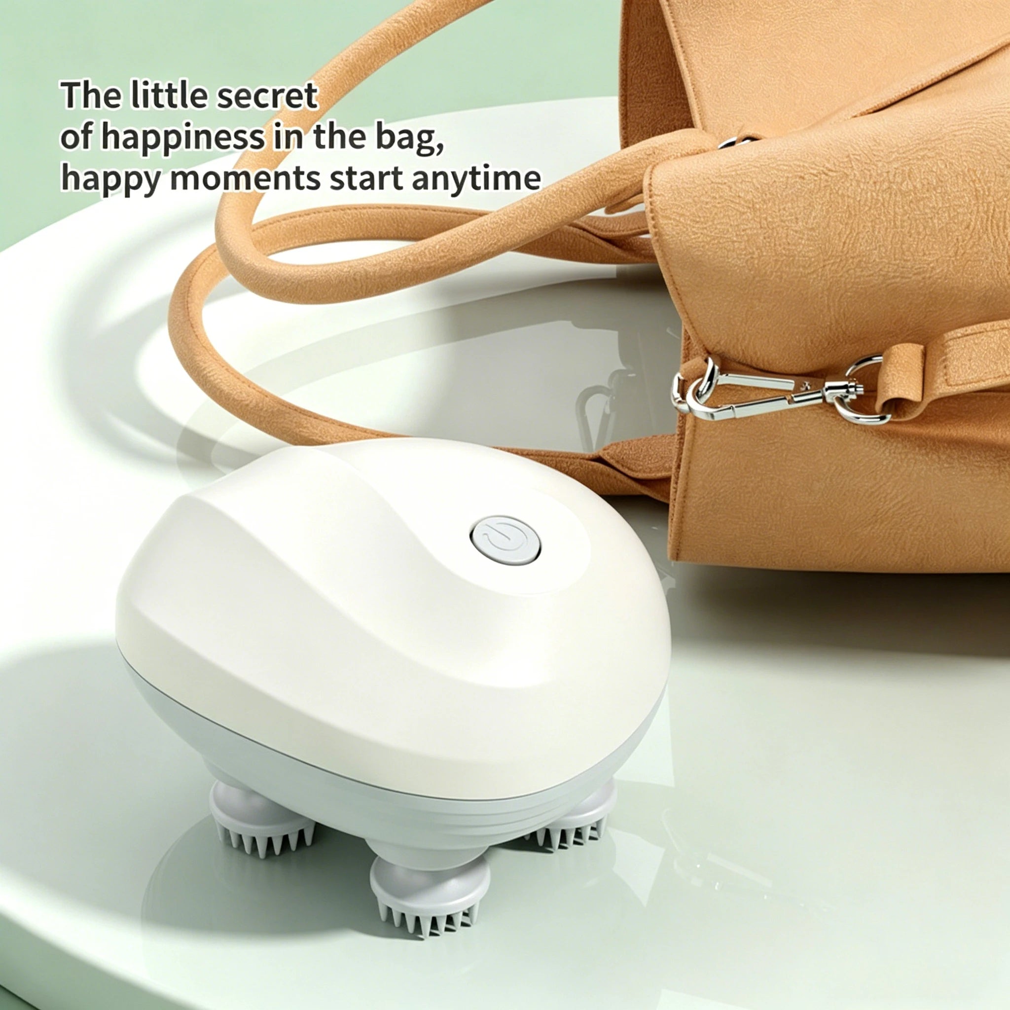 Electric Deep Scalp Massager for Hair Growth & Cleaning, Cordless Head Massager with Soft Silicone Nodes, Portable & Washable,