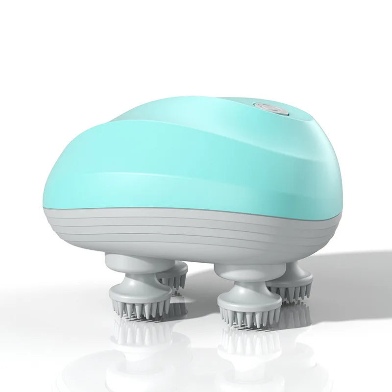 Electric Deep Scalp Massager for Hair Growth & Cleaning, Cordless Head Massager with Soft Silicone Nodes, Portable & Washable,