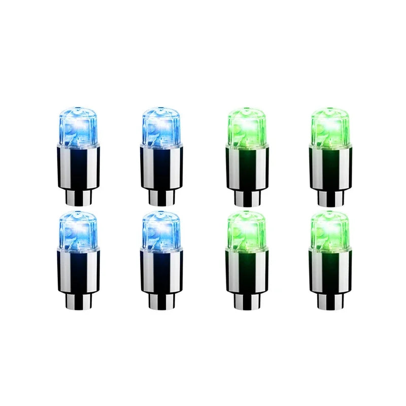 2/4/8Pcs Tire Valve Cap Lights Durable Tire Lights For Car Air Valve Caps With Lights For Motorcycles Bicycles Electric Vehicles