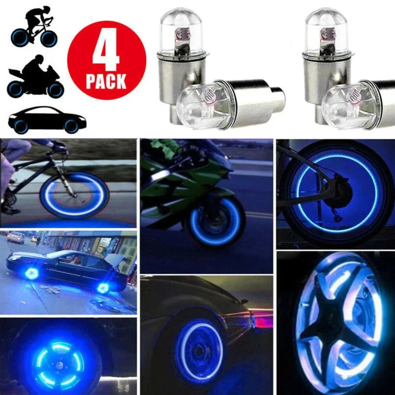 2/4/8Pcs Tire Valve Cap Lights Durable Tire Lights For Car Air Valve Caps With Lights For Motorcycles Bicycles Electric Vehicles