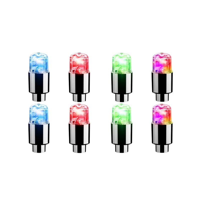2/4/8Pcs Tire Valve Cap Lights Durable Tire Lights For Car Air Valve Caps With Lights For Motorcycles Bicycles Electric Vehicles