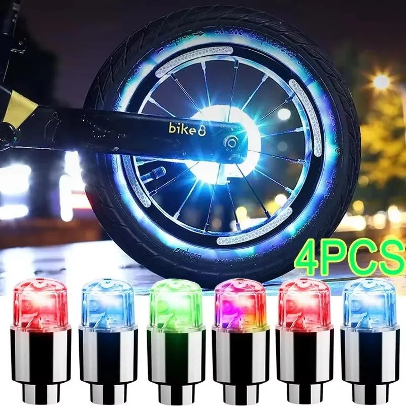 2/4/8Pcs Tire Valve Cap Lights Durable Tire Lights For Car Air Valve Caps With Lights For Motorcycles Bicycles Electric Vehicles
