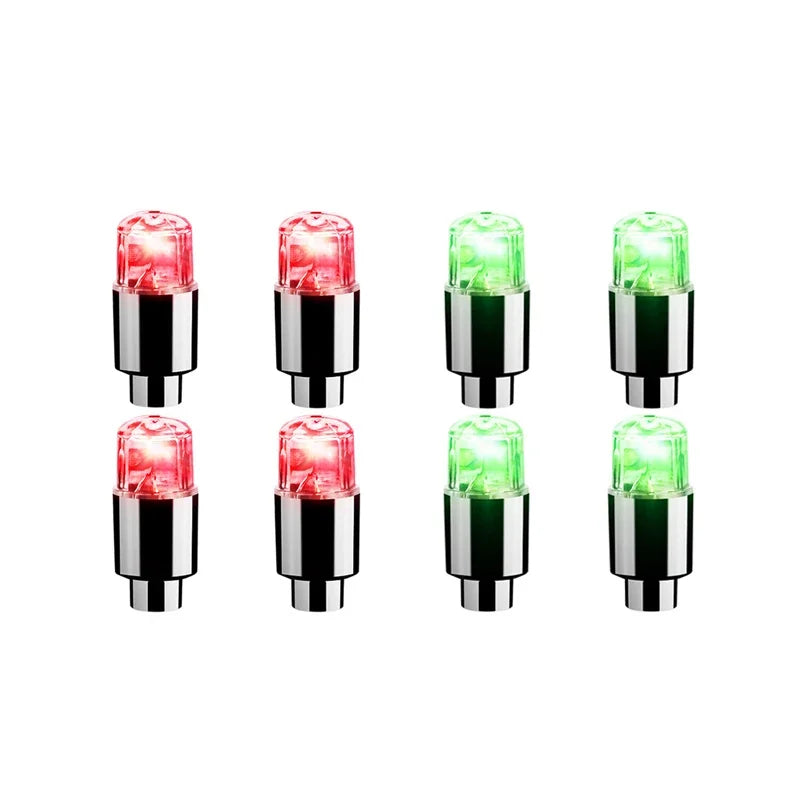2/4/8Pcs Tire Valve Cap Lights Durable Tire Lights For Car Air Valve Caps With Lights For Motorcycles Bicycles Electric Vehicles